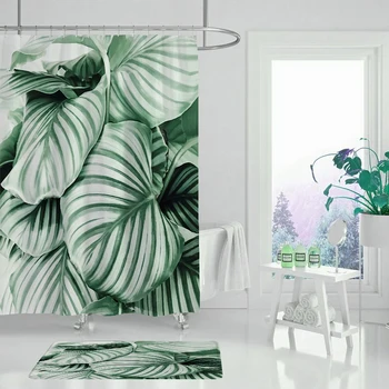 Tropical Rainforest Plant Palm Leaf Monstera Cactus Shower Curtain Bathroom Curtain Frabic Waterproof Mildewproof Polyester
Tropical Rainforest Plant Palm Leaf Monstera Cactus Shower Curtain Bathroom Curtain Frabic Waterproof Mildewproof Polyester