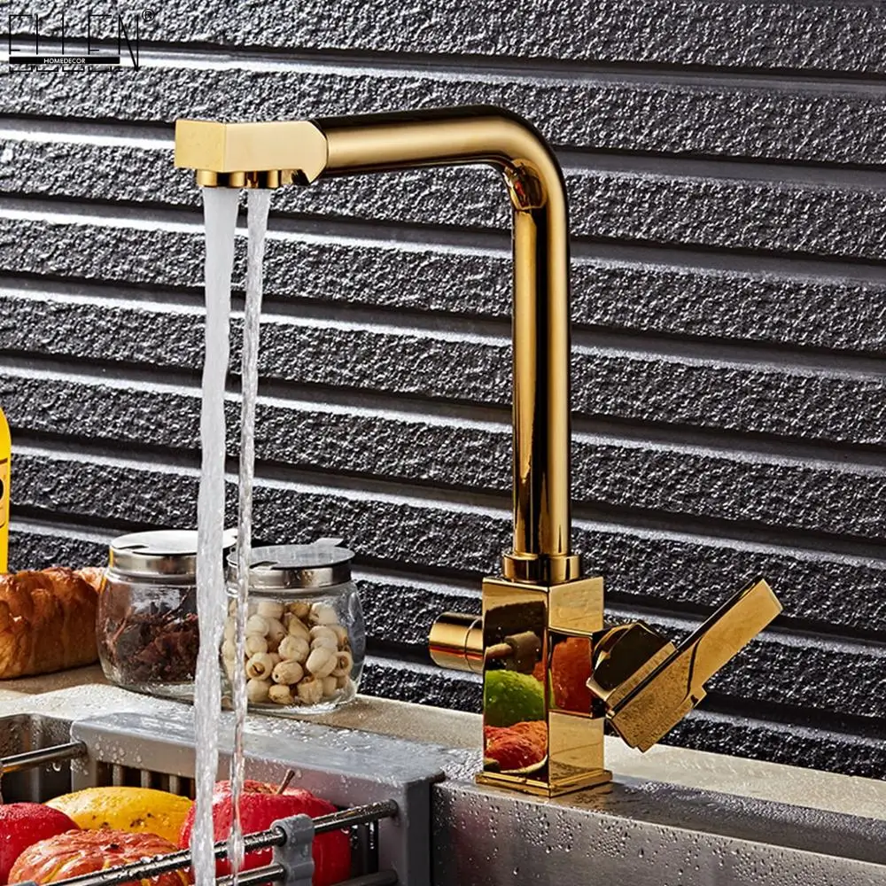 

Vidric Deck Mounted Filter Kitchen Faucets Mixer Tap 360 Rotation with Water Purification Features Mixer Tap Crane For Kitchen E