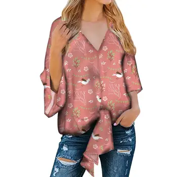 Christmas style Print Casual Shirt Women Blouse Custom Elegant Design Chiffon Blouses Fashion Hawaiian Shirt
Christmas style Print Casual Shirt Women Blouse Custom Elegant Design Chiffon Blouses Fashion Hawaiian Shirt