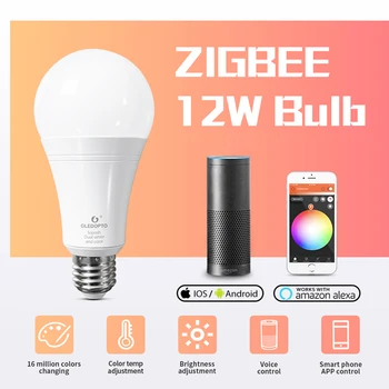 GLEDOPTO Smart Light Bulb E27 Dimmable 12W RGB CCT Colour LED Bulbs Compatible with Amazon Echo Plus Echo Show Alexa SmartThings
GLEDOPTO Smart Light Bulb E27 Dimmable 12W RGB CCT Colour LED Bulbs Compatible with Amazon Echo Plus Echo Show Alexa SmartThings