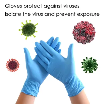 100 Disposable Nitrile Gloves Powder Free Latex Free Single Use Chemical Laboratory Electronics Food Medical Testing Work Gloves
100 Disposable Nitrile Gloves Powder Free Latex Free Single Use Chemical Laboratory Electronics Food Medical Testing Work Gloves
