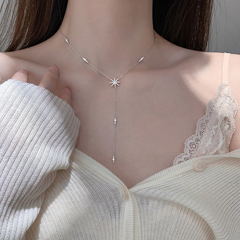 Women Pendant Necklace Female Shiny Cubic Zircon Clavicle Chain Fashion New Design Jewelry Party Gift Sweater Chain Gift Jewelry
Women Pendant Necklace Female Shiny Cubic Zircon Clavicle Chain Fashion New Design Jewelry Party Gift Sweater Chain Gift Jewelry