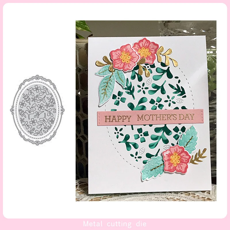 Oval Flower frame Metal Cutting Dies for DIY Scrapbooking Photo Album Decorative Embossing Paper Card Crafts Die Cut 2019
Oval Flower frame Metal Cutting Dies for DIY Scrapbooking Photo Album Decorative Embossing Paper Card Crafts Die Cut 2019