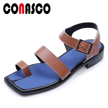 CONASCO Fashion Concise Women Sandals Summer Gladiator Shoes Genuine Leather Rome Style Low Heels Casual Flat With Shoes Woman
CONASCO Fashion Concise Women Sandals Summer Gladiator Shoes Genuine Leather Rome Style Low Heels Casual Flat With Shoes Woman
