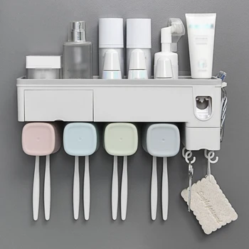 Automatic Toothbrush Holder Toothpaste Squeezer Dispenser With Cup Wall Mount Stand Storage Rack Bathroom Accessories Set
Automatic Toothbrush Holder Toothpaste Squeezer Dispenser With Cup Wall Mount Stand Storage Rack Bathroom Accessories Set