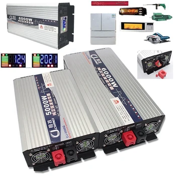 DC12V/24V to AC 220V 110V 6000W Inverter Voltage transformer Pure Sine Wave Power Inverter Converter LED Display 50Z/60HZ
DC12V/24V to AC 220V 110V 6000W Inverter Voltage transformer Pure Sine Wave Power Inverter Converter LED Display 50Z/60HZ