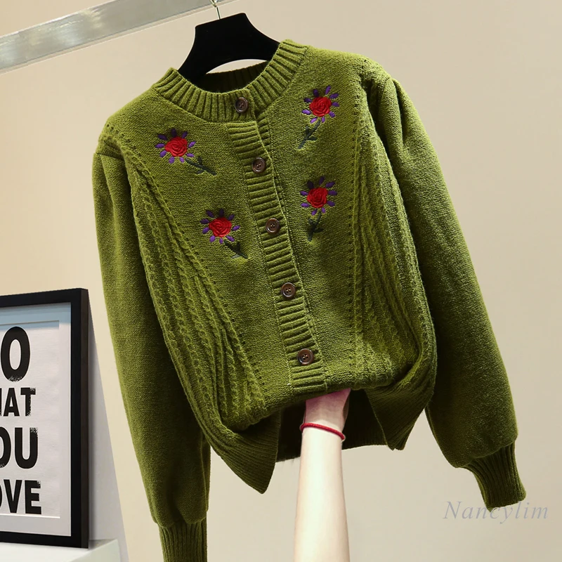 Embroidered Flower Cardigan for Women 2020 Autumn and Winter Korean Style Elegant Long Sleeve Knitted Cardigans Coat Short
Embroidered Flower Cardigan for Women 2020 Autumn and Winter Korean Style Elegant Long Sleeve Knitted Cardigans Coat Short