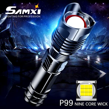 LED Flashlight 5 Lighting Modes Torch XHP99 Lamp Beads Flashlighting High Power Rechargeable Lantern Bike Lamp By 26650
LED Flashlight 5 Lighting Modes Torch XHP99 Lamp Beads Flashlighting High Power Rechargeable Lantern Bike Lamp By 26650
