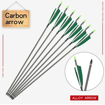3/6/12pcs Hunting Carbon Arrows Real Feather With Replaceable Arrowhead 31inch For Recurve Bow Compound Bow Archery Accessories
3/6/12pcs Hunting Carbon Arrows Real Feather With Replaceable Arrowhead 31inch For Recurve Bow Compound Bow Archery Accessories