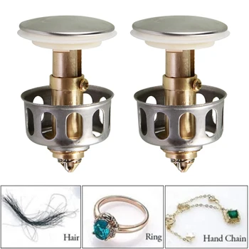 2Pcs Universal Wash Basin Bounce Drain Filter Sink Drain Cover for Kitchen Bathroom
2Pcs Universal Wash Basin Bounce Drain Filter Sink Drain Cover for Kitchen Bathroom