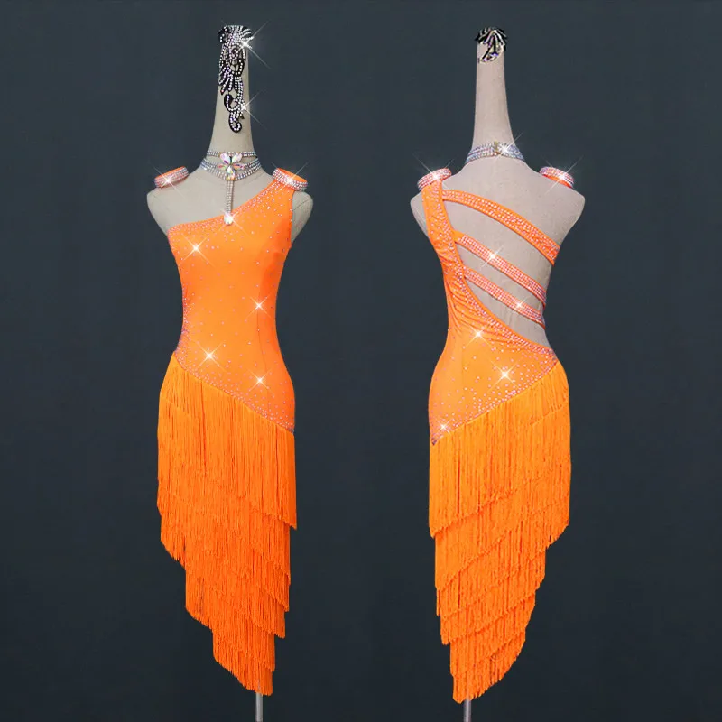Custom Women Latin Dance Dress Competition Costume Female Adult Sling Sexy Backless Professional Dance Performance Clothing
Custom Women Latin Dance Dress Competition Costume Female Adult Sling Sexy Backless Professional Dance Performance Clothing