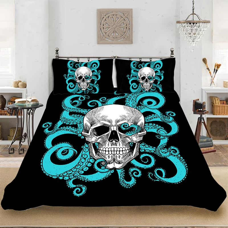 Bedding set Bedclothes Include Duvet Cover Pillowcase Print Home Textile Bed Linens Octopus Skull Comforter Soft King-Full Size
Bedding set Bedclothes Include Duvet Cover Pillowcase Print Home Textile Bed Linens Octopus Skull Comforter Soft King-Full Size