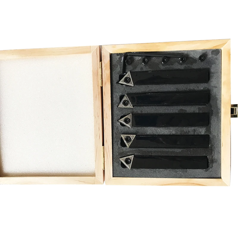 Wrench Turning Tool Set Wooden Storage Case Blade Insert Holder Steel Accessories 1/4" Lathe
Wrench Turning Tool Set Wooden Storage Case Blade Insert Holder Steel Accessories 1/4" Lathe