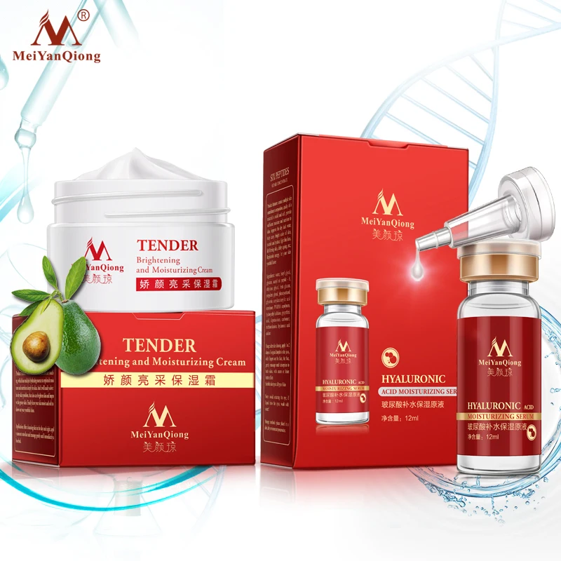 MeiYanQiong Face Care Nourished Moisture butter Face Cream +Hyaluronic Acid Serum Whitening Moisturizing Skin Care Essence
MeiYanQiong Face Care Nourished Moisture butter Face Cream +Hyaluronic Acid Serum Whitening Moisturizing Skin Care Essence