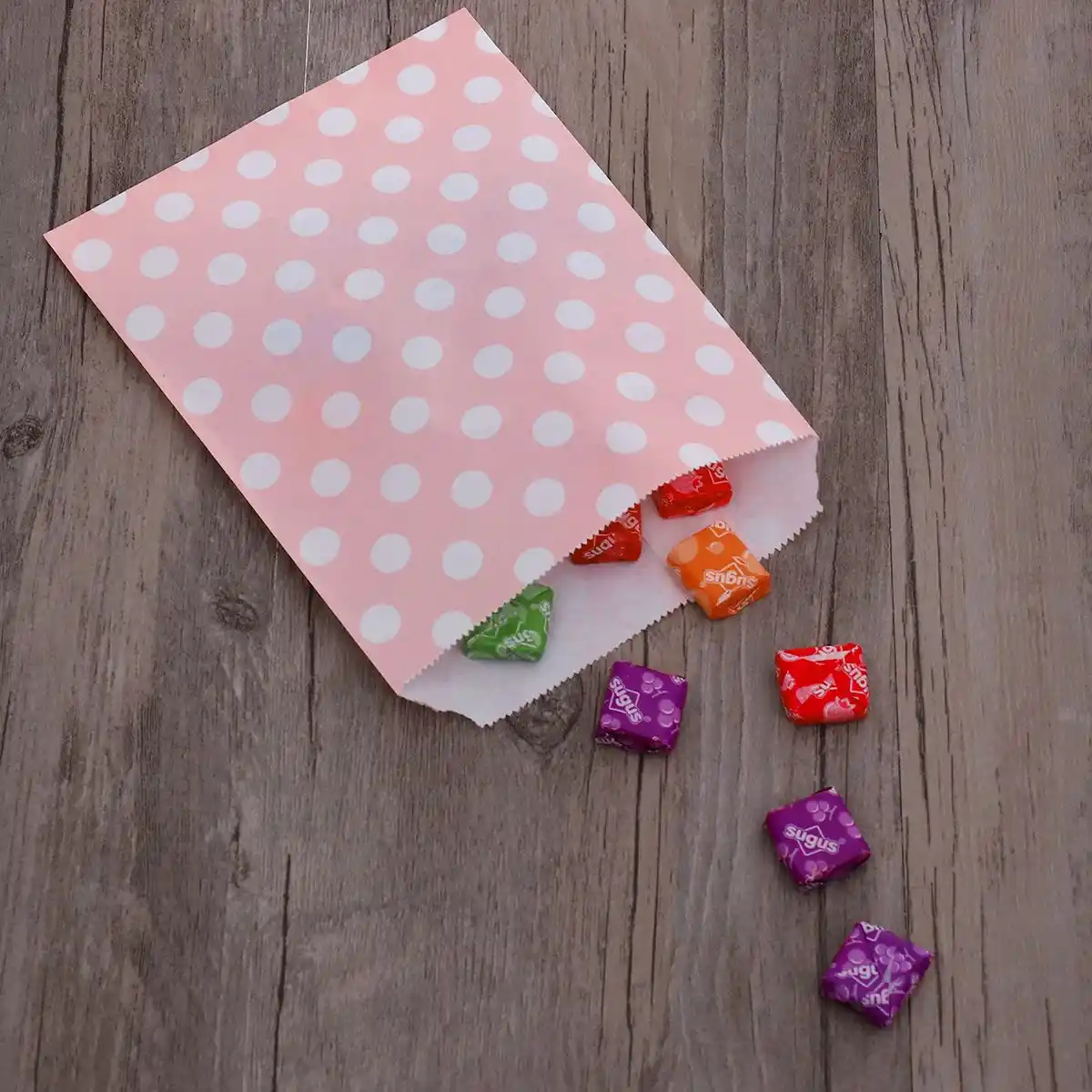 polka dot chevron wedding candy bar bags party gift paper bag