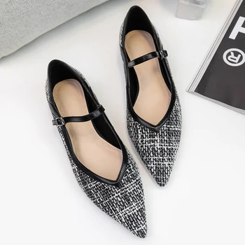 Women's genuine leather fabric patchwork slip-on flats mary jane flats pointed toe leisure soft comfortable espadrilles shoes
Women's genuine leather fabric patchwork slip-on flats mary jane flats pointed toe leisure soft comfortable espadrilles shoes