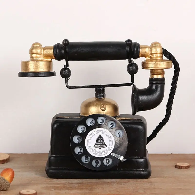 Creative Retro Decorative Phone Model Vintage Rotary Telephone Home Desk Cafe Bar Window Decor
Creative Retro Decorative Phone Model Vintage Rotary Telephone Home Desk Cafe Bar Window Decor