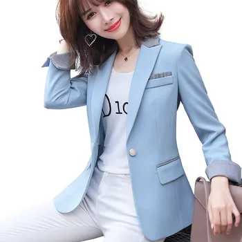 WICCON Women Elegant Fashion Jacket with Pockets Blazer Keep Slim Single Button Office Lady Contrast Color Coat Outwear
WICCON Women Elegant Fashion Jacket with Pockets Blazer Keep Slim Single Button Office Lady Contrast Color Coat Outwear