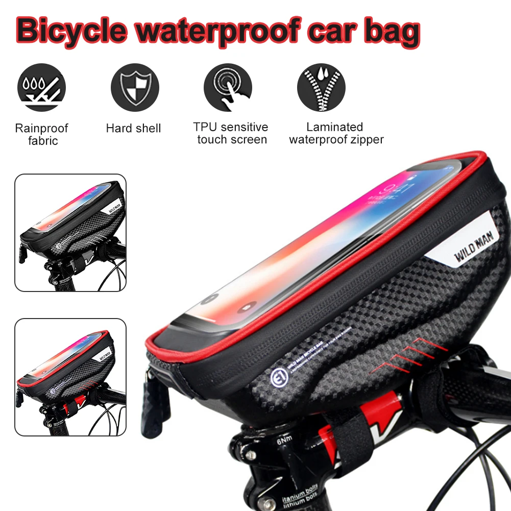 WILD MAN Bicycle Handlebar Bag Mobile Touch Screen Mobile Phone Package Rain MTB Bike Road Bike Front Tube Bag
WILD MAN Bicycle Handlebar Bag Mobile Touch Screen Mobile Phone Package Rain MTB Bike Road Bike Front Tube Bag