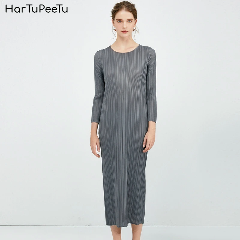 Elegant Slim Dress Women Spring Summer 2020 Plus Size Midi High Elastic 3/4 Sleeve Basic Dresses High Temperature Pleated
Elegant Slim Dress Women Spring Summer 2020 Plus Size Midi High Elastic 3/4 Sleeve Basic Dresses High Temperature Pleated