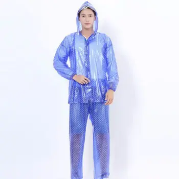 Adult EVA Raincoat Split Transparent Polka Dot Raincoat Rain Pants Thickened Printed Zipper Set Poncho
Adult EVA Raincoat Split Transparent Polka Dot Raincoat Rain Pants Thickened Printed Zipper Set Poncho
