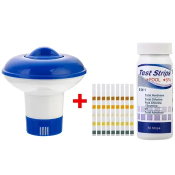 5 Inch Swimming Pool Chlorine Dispenser Plus Chlorine 5 In 1 Testing Strips Floating Dispenser For Swimm Pools Spa Chemical Kit
5 Inch Swimming Pool Chlorine Dispenser Plus Chlorine 5 In 1 Testing Strips Floating Dispenser For Swimm Pools Spa Chemical Kit