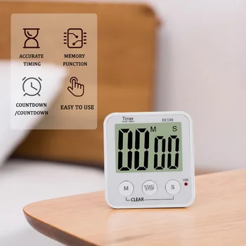 Magnet Kitchen Cooking Timers LCD Digital Screen Kitchen Timer Square Cooking Timer Count Up Countdown Alarm Dropshipping
Magnet Kitchen Cooking Timers LCD Digital Screen Kitchen Timer Square Cooking Timer Count Up Countdown Alarm Dropshipping