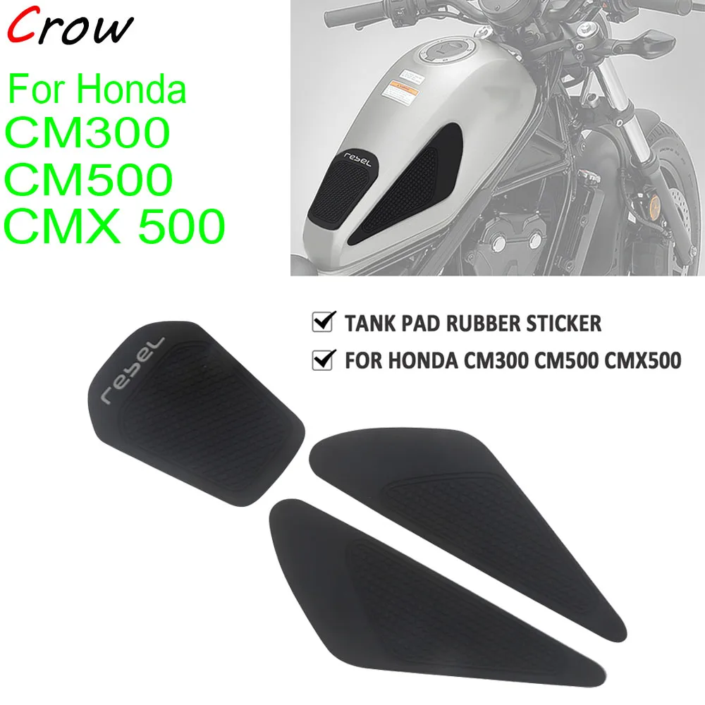 

Retro Cafe Racer For Honda Rebel 300Rebel 500 CMX 2017 2018 2019 tank Rubber Sticker Protector Sheath Knee Tank pad Grip Decal