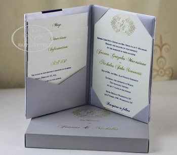 Free Shipping !!! HI2004 Customized Silk Folder Wedding Invitation with Box in Silver at Factory Price More Colors Optional
Free Shipping !!! HI2004 Customized Silk Folder Wedding Invitation with Box in Silver at Factory Price More Colors Optional