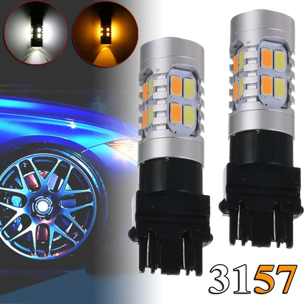 On salling! Error Free 3157 LED White/Amber Switchback Turn Signal Parking Light Bulbs carro Wholesale Quick delivery CSV 
On salling! Error Free 3157 LED White/Amber Switchback Turn Signal Parking Light Bulbs carro Wholesale Quick delivery CSV