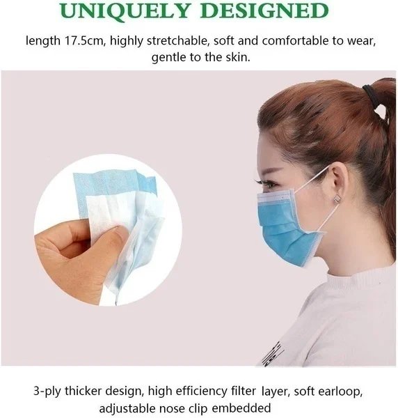 100Pcs Disposable Sanitary Masks-Face with Earloops Surgical Face Masks Anime Mask Anti Dust Mask Anti Smoke Mask Personal
100Pcs Disposable Sanitary Masks-Face with Earloops Surgical Face Masks Anime Mask Anti Dust Mask Anti Smoke Mask Personal