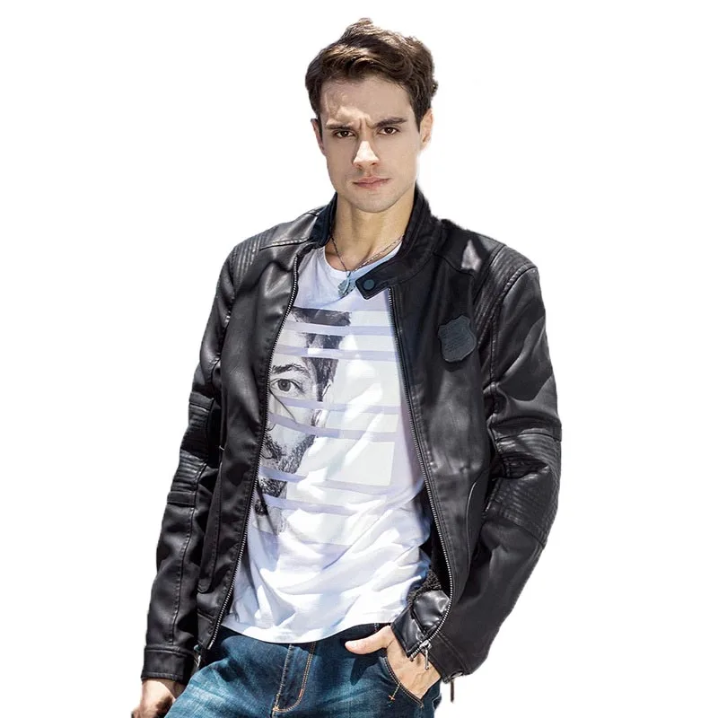 Spring and Autumn New Leather Jacket men European and American Motorcycle Leather Washed PU Leather Plus Velvet Men's Jacket
Spring and Autumn New Leather Jacket men European and American Motorcycle Leather Washed PU Leather Plus Velvet Men's Jacket