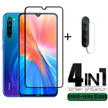 Protecteur d'écran, en verre trempé HD, 4 en 1, pour Xiaomi Redmi Note 8, 8, 9 S, 10 Pro, 2021=