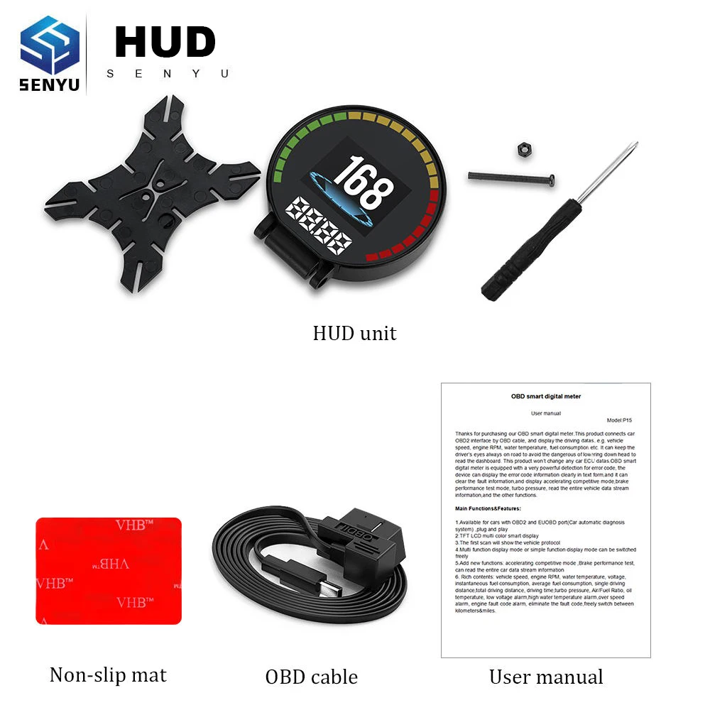 HUD Display Head Up Display P15 Car GPS P15 OBD OBD2 Diagnostic Tool Projector Digital Speedometer Car Speed Security Alarm
HUD Display Head Up Display P15 Car GPS P15 OBD OBD2 Diagnostic Tool Projector Digital Speedometer Car Speed Security Alarm
