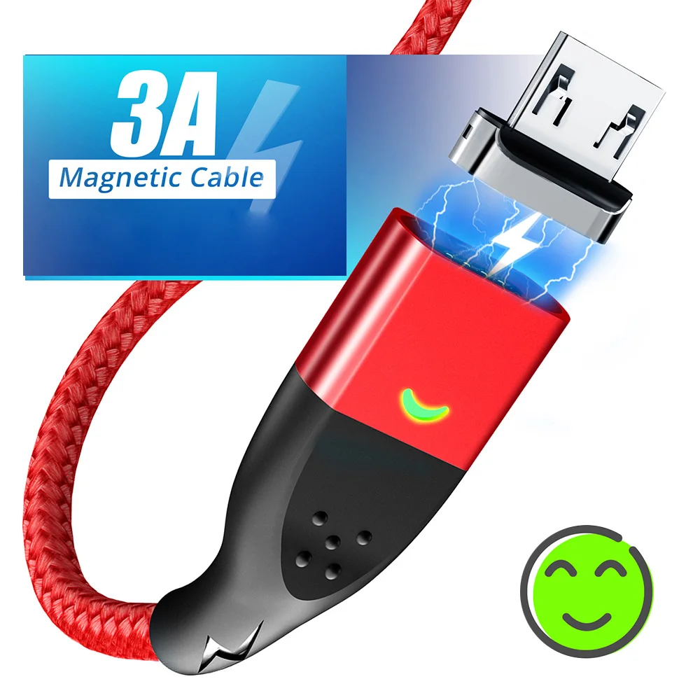 FONKEN Micro USB Cable Smile LED Magnetic Cables 1m 2m Magnet Fast Charging for Mobile Phone Quick Charger Tablet USB Data Cord
FONKEN Micro USB Cable Smile LED Magnetic Cables 1m 2m Magnet Fast Charging for Mobile Phone Quick Charger Tablet USB Data Cord