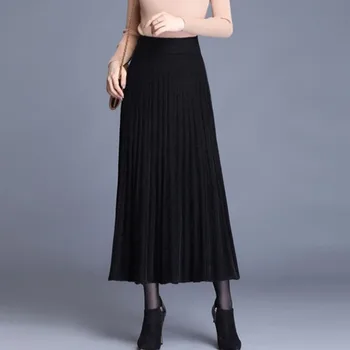 Soft Mink Knitted Pleated Skirt High Quality Winter Autumn 2020 New Women's Elastic Waist Elegant Office Work Skirts
Soft Mink Knitted Pleated Skirt High Quality Winter Autumn 2020 New Women's Elastic Waist Elegant Office Work Skirts