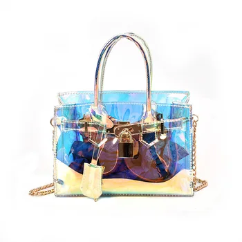 2020 Summer New Laser Transparent Bag Beach Bag Women's Chain Bag Pvc Platinum Bag
2020 Summer New Laser Transparent Bag Beach Bag Women's Chain Bag Pvc Platinum Bag