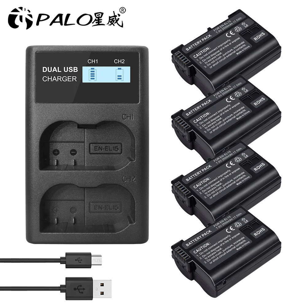 PALO EN EL15 EN-EL15A EN-EL15 Camera Battery + Dual charger kit for Nikon D500 D600 D610 D750 D7000 D7100 D800 D800E D810 camera
PALO EN EL15 EN-EL15A EN-EL15 Camera Battery + Dual charger kit for Nikon D500 D600 D610 D750 D7000 D7100 D800 D800E D810 camera