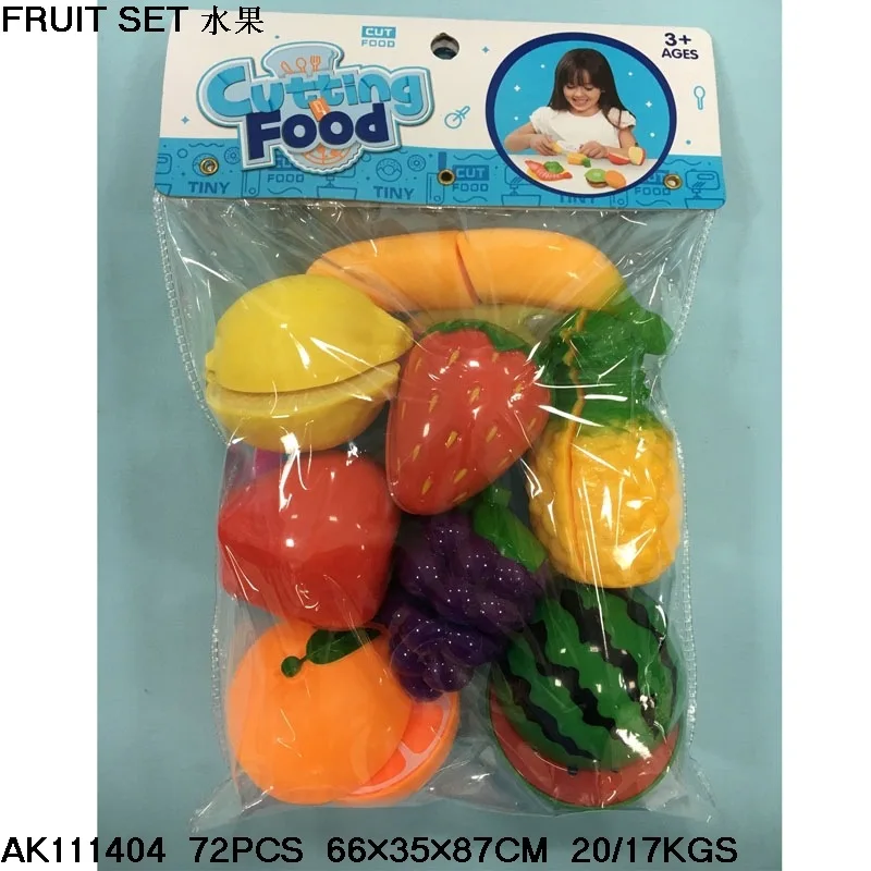 Children Kitchen Cooking Tableware Slicer Emulational Fruit Toy Set Educational Play House