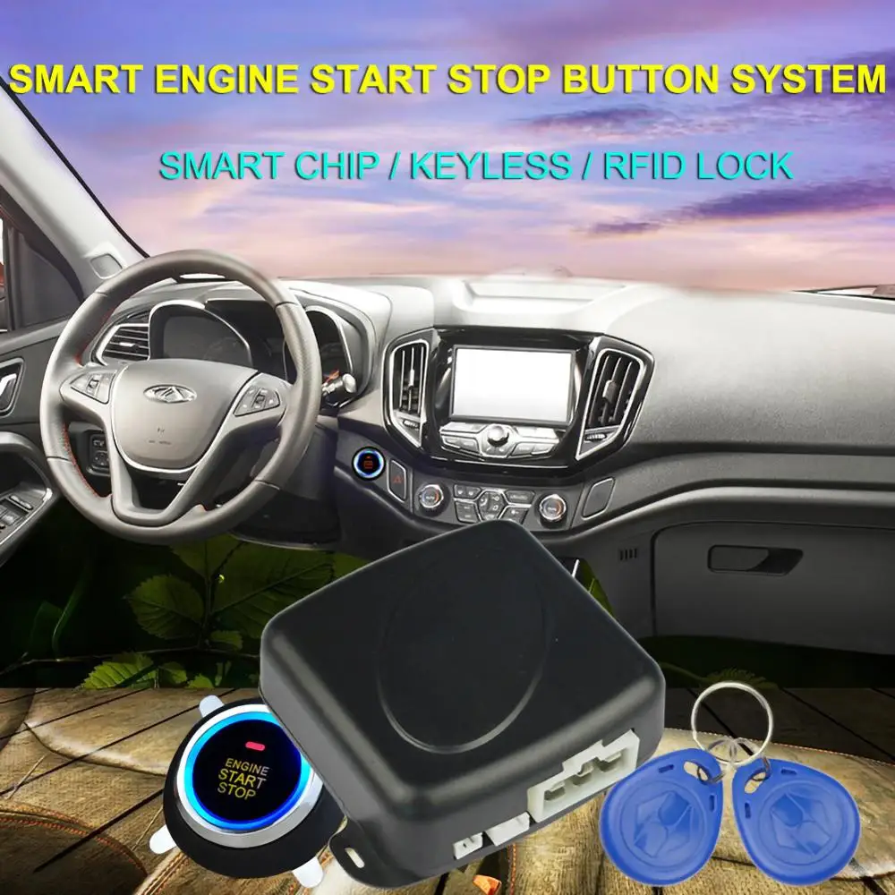 Auto Car Alarm One Start Stop Engine Starline Push Button RFID Lock Ignition Switch Keyless Entry Starter Antitheft System
Auto Car Alarm One Start Stop Engine Starline Push Button RFID Lock Ignition Switch Keyless Entry Starter Antitheft System