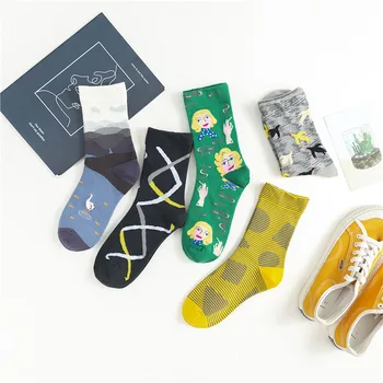 Fashion Women Long Socks 2019 Autumn Winter New Cotton Cute Novelty Elastic Comfortable Personality Cartoon Print Socks Women 
Fashion Women Long Socks 2019 Autumn Winter New Cotton Cute Novelty Elastic Comfortable Personality Cartoon Print Socks Women
