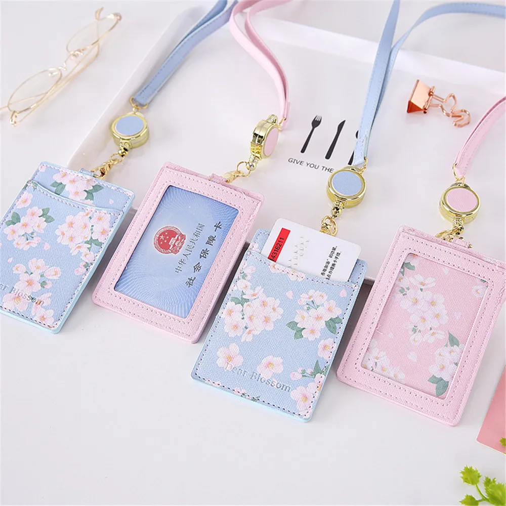 PU Leather ID Badge Holder Cherry Flowers Retractable Lanyard Card Bag Women Identity Badge Reel Rope Card Case ID IC Holders
PU Leather ID Badge Holder Cherry Flowers Retractable Lanyard Card Bag Women Identity Badge Reel Rope Card Case ID IC Holders