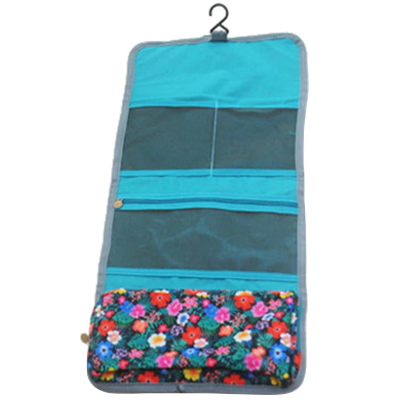 

New Style Fashion Casual Practical Travel Hanging Cosmetic Bag Toiletry Organizer Ladies Women Make Up Pouch Lake Blue