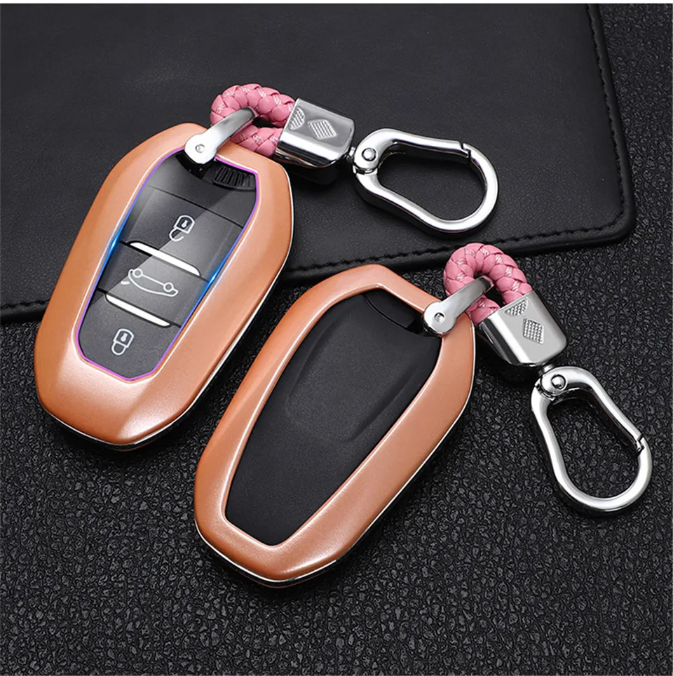 Shell Cover Holder Car Key Fob Case 5008 DS5 DS6 For Peugeot 208 DS3 For Citroen C4 C5 X7 C4L C6 C3-XR 3008 4008 Accessories