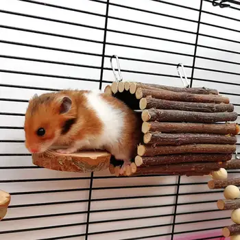 Multi Functions Pet Chew Climbing Toy Natural Mini Apple Wood Durable Hamster Ladder Bridge Tunnel For Small Rodents
Multi Functions Pet Chew Climbing Toy Natural Mini Apple Wood Durable Hamster Ladder Bridge Tunnel For Small Rodents