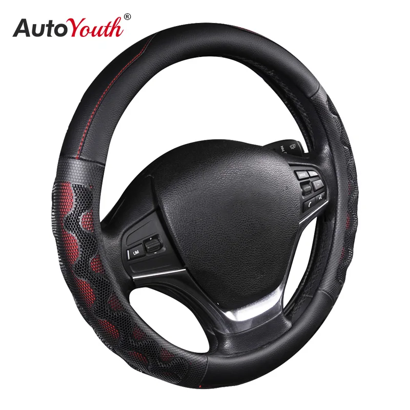 AUTO 1PCS Red Wave Steering Wheel Cover PU Leather Fashion Design Non-Slip Universal For 37-38 CM Steering Wheel Car Interior
AUTO 1PCS Red Wave Steering Wheel Cover PU Leather Fashion Design Non-Slip Universal For 37-38 CM Steering Wheel Car Interior