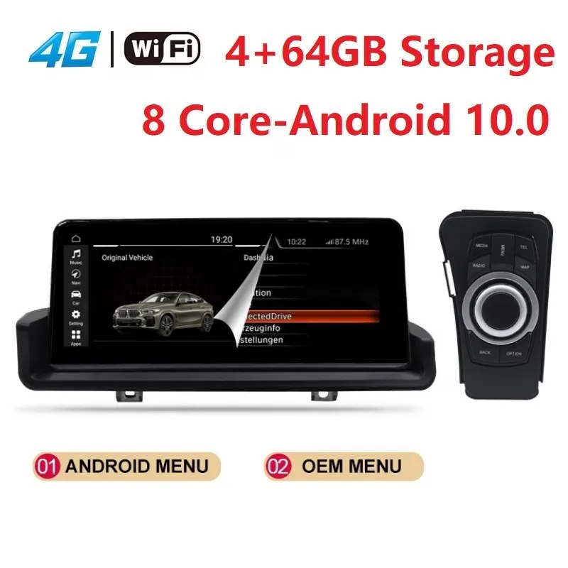 10.25" 8 Core Android 10.0 4+64GB DVD Player GPS Navigation Multimedia System Wifi Bluetooth Used for BMW E90 3 Series 2006-2011
10.25" 8 Core Android 10.0 4+64GB DVD Player GPS Navigation Multimedia System Wifi Bluetooth Used for BMW E90 3 Series 2006-2011