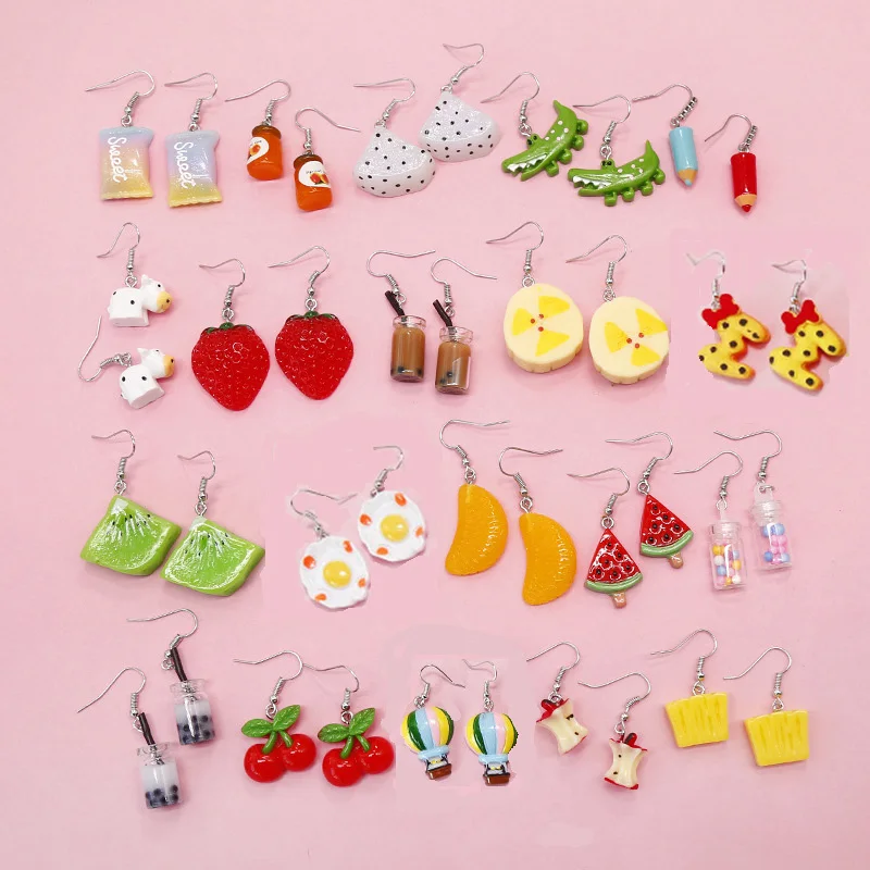 2019 New Creative Girl Funny Strawberry Lemon Banana Fruit Pearl Milk Tea Cup Earrings Fit for Women Girl Cute Earring Jewelry
2019 New Creative Girl Funny Strawberry Lemon Banana Fruit Pearl Milk Tea Cup Earrings Fit for Women Girl Cute Earring Jewelry