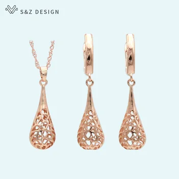 S&Z DESIGN Vintage Bohemia 585 Rose Gold Hollow Water Drop Metal Dangle Earrings Jewelry Sets For Women Wedding Party Jewelry
S&Z DESIGN Vintage Bohemia 585 Rose Gold Hollow Water Drop Metal Dangle Earrings Jewelry Sets For Women Wedding Party Jewelry