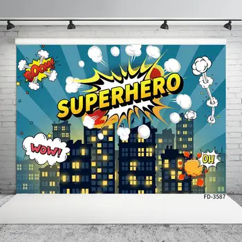 Birthday Party Superhero Theme Wall Backgrounds Photo Studio Customized Photo Backdrops for Children Baby Boys Party Banners
Birthday Party Superhero Theme Wall Backgrounds Photo Studio Customized Photo Backdrops for Children Baby Boys Party Banners